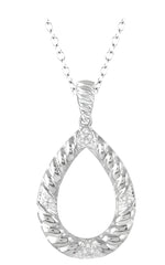 Parkplace Jewelers Silver Pear Shape Diamond Fashion Pendant 86789PPSSSLPD
