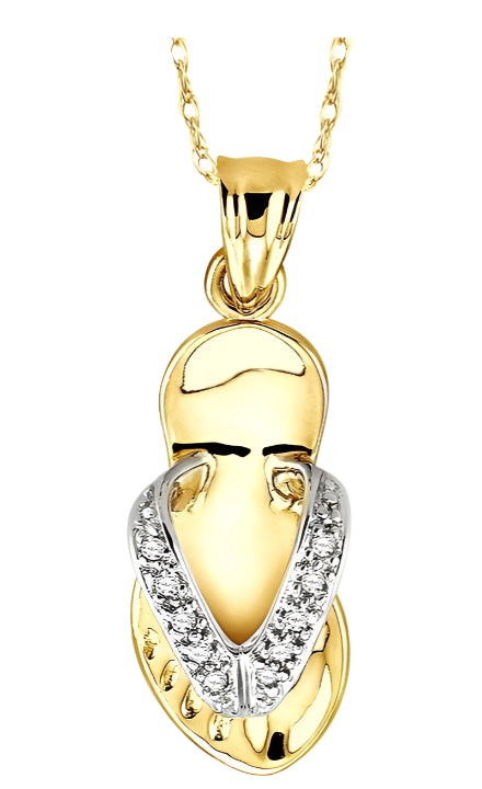 Parkplace Jewelers Flip Flop Diamond Fashion Pendant 91789PPFSPD