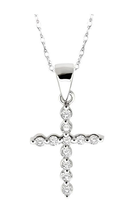 Parkplace Jewelers Cross Petite Diamond Pendant 95238PPFXPDW