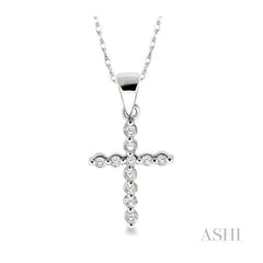 ASHI Cross Petite Diamond Pendant 95238PPFXPDW