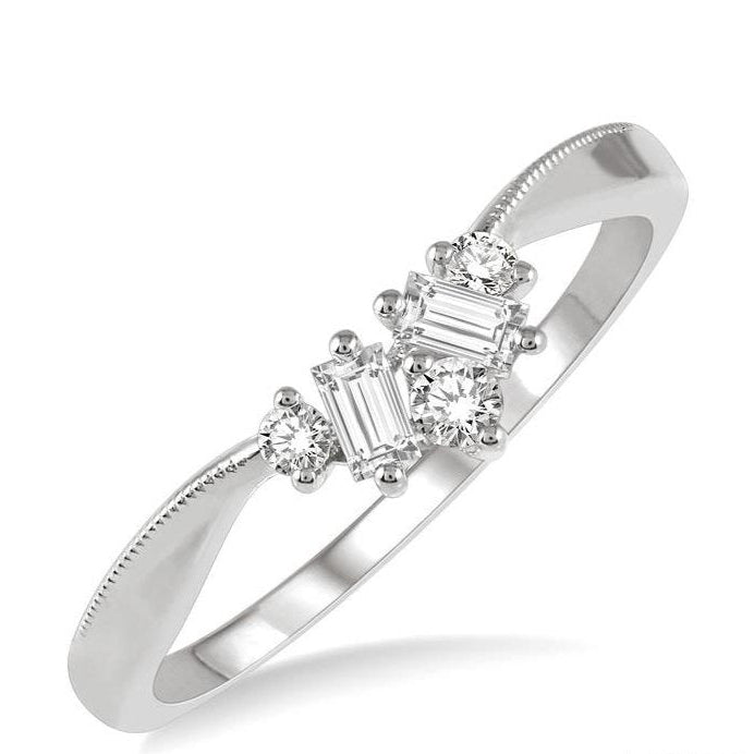 Parkplace Jewelers Chevron Baguette Diamond Wedding Band 31317PPFHWG