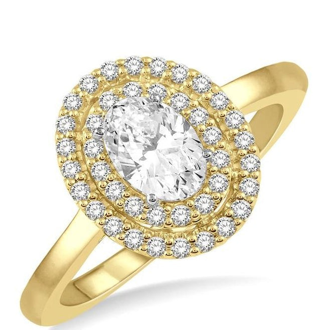 Parkplace Jewelers Oval Shape Halo Diamond Engagement Ring 262L2PPFHYW-LE