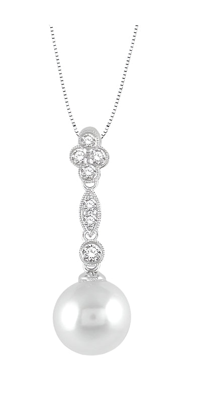 Parkplace Jewelers Pearl & Diamond Fashion Pendant 56048PPFGPDWPWG