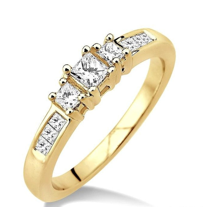 Parkplace Jewelers Princess Shape Past Present & Future Diamond Engagement Ring 25823PPFR-LE