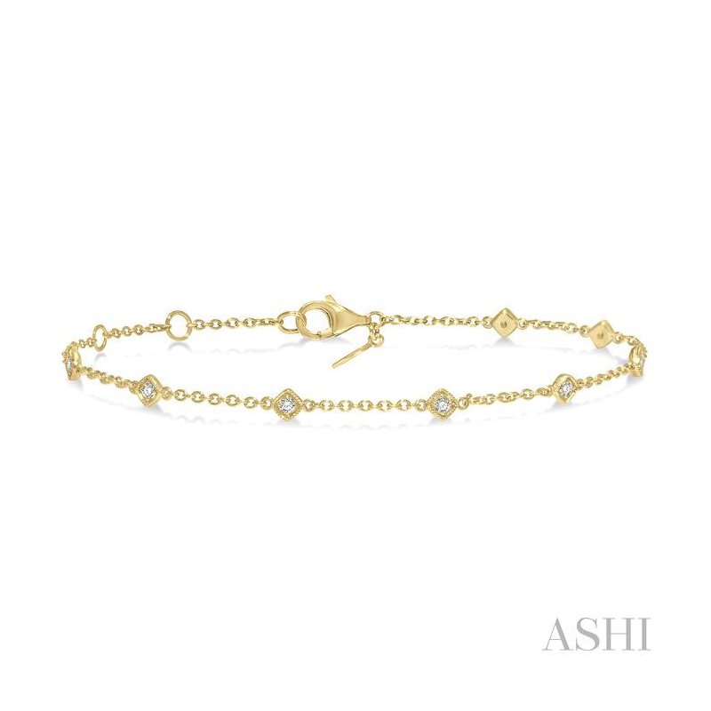 ASHI Diamond Station Chain Bracelet 702C0PPTGYG