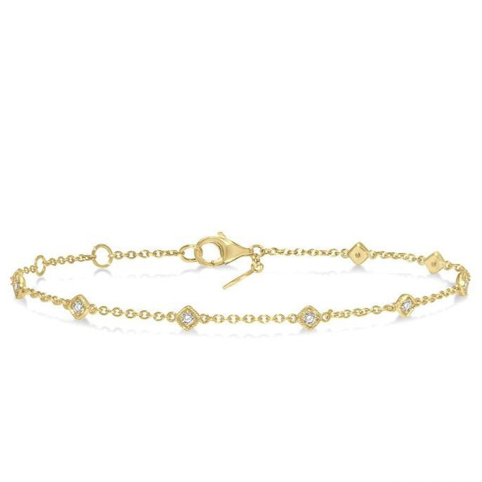 Parkplace Jewelers Diamond Station Chain Bracelet 702C0PPTGYG