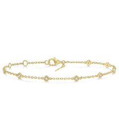 Parkplace Jewelers Diamond Station Chain Bracelet 702C0PPTGYG