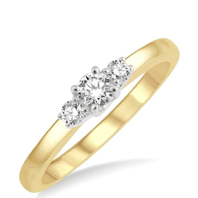 Parkplace Jewelers Round Shape Past Present & Future Diamond Engagement Ring 30416PPFGYW