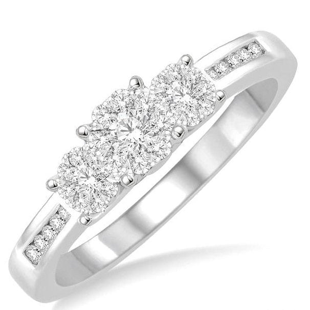 Parkplace Jewelers Round Shape Past Present & Future Lovebright Essential Diamond Ring 36915PPFGWG