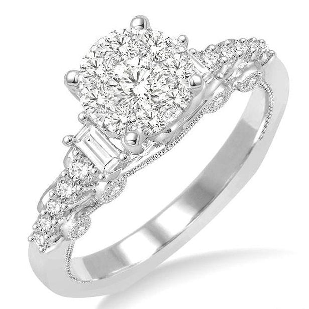 Parkplace Jewelers Round Shape Lovebright Diamond Engagement Ring 136A2PPFGWG