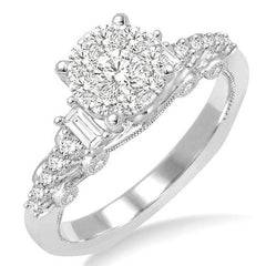 Parkplace Jewelers Round Shape Lovebright Diamond Engagement Ring 136A2PPFGWG