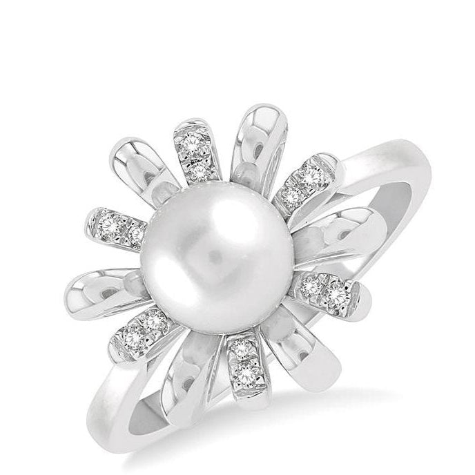 Parkplace Jewelers Floral Pearl & Diamond Fashion Ring 56148PPTSWPWG