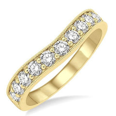 Parkplace Jewelers Curved Diamond Wedding Band 30362PPFGYG