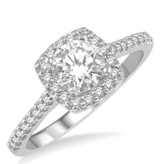 Parkplace Jewelers Round Shape Semi-Mount Halo Diamond Engagement Ring 241G6PPFHWG-SM-RD