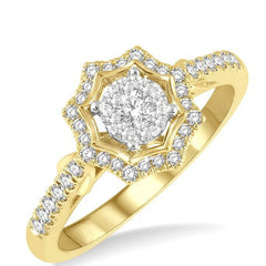Parkplace Jewelers Round Shape Halo Lovebright Diamond Fashion Ring 157E5PPFHYW