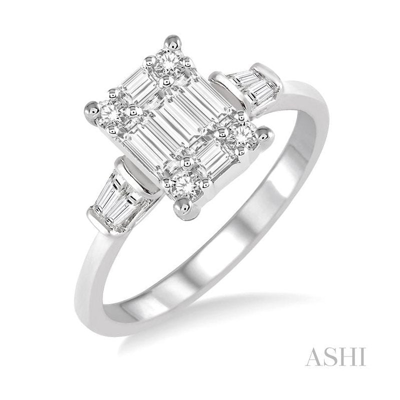 ASHI Fusion Diamond Engagement Ring 119C3PPFVWG