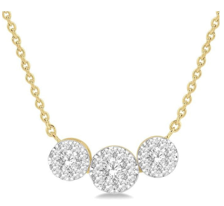 Parkplace Jewelers Round Shape Past Present & Future Lovebright Essential Diamond Necklace 9962UPPFGNKYW