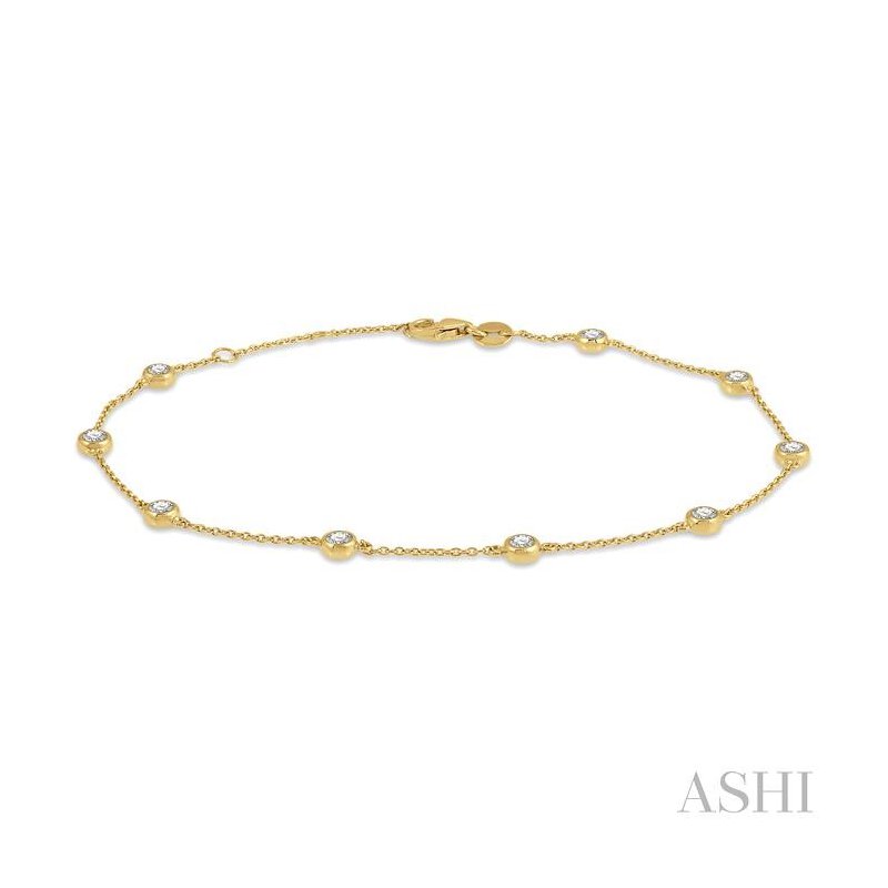 ASHI Diamond Station Chain Bracelet 700CHPPFGYG