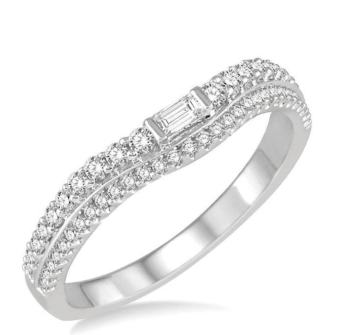 Parkplace Jewelers Curved Diamond Wedding Band 30185PPFHWG