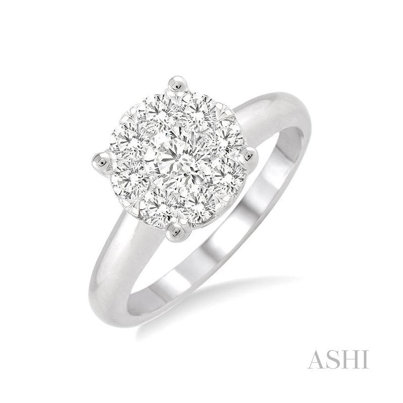 ASHI Round Shape Lovebright Essential Diamond Ring 36903PPFVWG