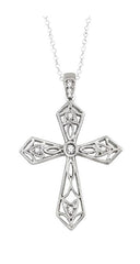 Parkplace Jewelers Silver Cross Diamond Pendant 86419PPSSSLPD