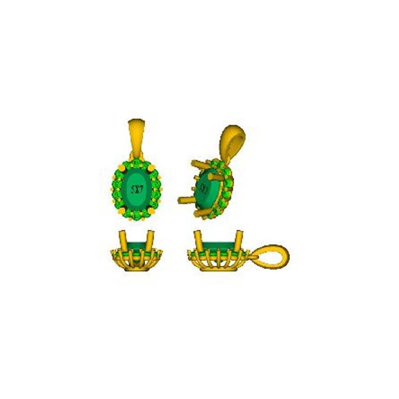 Le Vian PLT Costa Smeralda Emeralds 5/8 cts. Pendant TRMY 12D