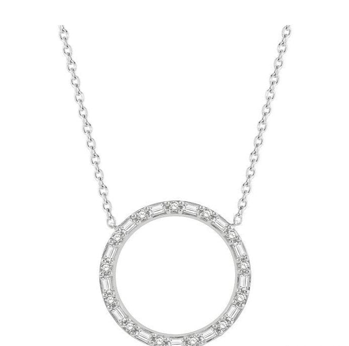 Parkplace Jewelers Circle Baguette Diamond Pendant 995GHPPFHNKWG