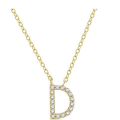 Parkplace Jewelers Block 'D' Initial Diamond Pendant 912F9PPFSPDYG-D