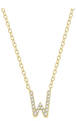 Parkplace Jewelers Block 'W' Initial Diamond Pendant 912F9PPFSPDYG-W
