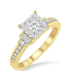 Parkplace Jewelers Princess Shape Lovebright Diamond Engagement Ring 13423PPFVYW-LE