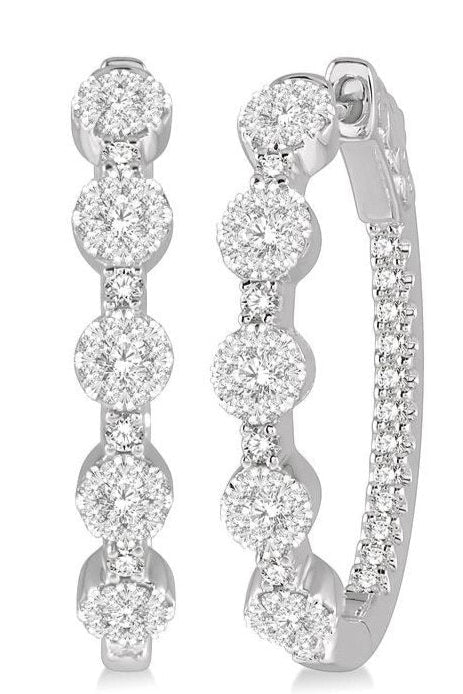 Parkplace Jewelers Inside-Out Lovebright Diamond Hoop Earrings 918C1PPFVERWG