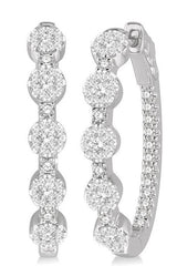 Parkplace Jewelers Inside-Out Lovebright Diamond Hoop Earrings 918C1PPFVERWG