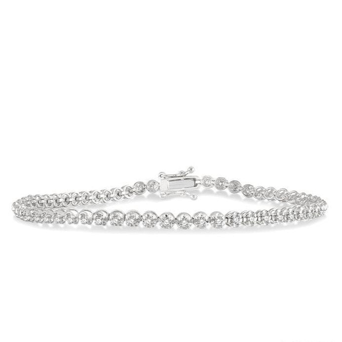 Parkplace Jewelers Illusion Diamond Tennis Bracelet 70251PPFGWG