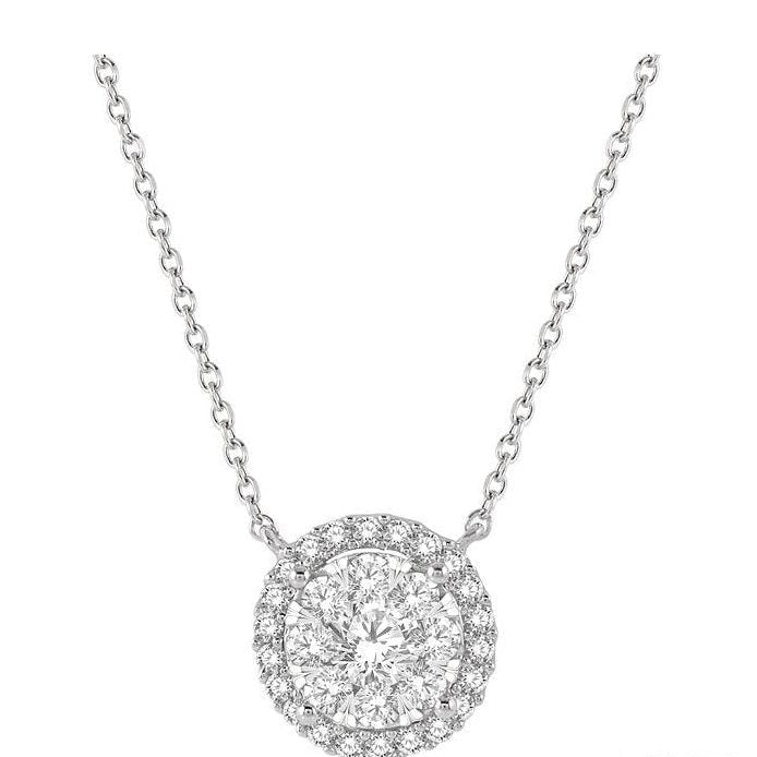 Parkplace Jewelers Round Shape Halo Lovebright Essential Diamond Pendant 9965VPPFVNKWG