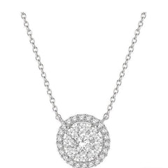 Parkplace Jewelers Round Shape Halo Lovebright Essential Diamond Pendant 9965VPPFVNKWG