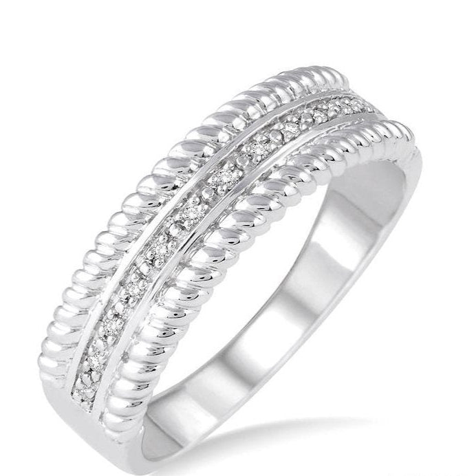 Parkplace Jewelers Silver Rope Diamond Ring 87479PPSSSLRG