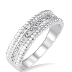 Parkplace Jewelers Silver Rope Diamond Ring 87479PPSSSLRG