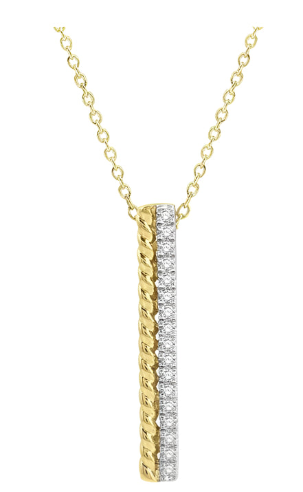 Parkplace Jewelers Vertical Bar Diamond Pendant 628B8PPFHPDYG