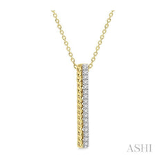 ASHI Vertical Bar Diamond Pendant 628B8PPFHPDYG