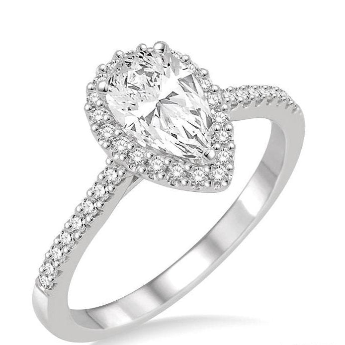Parkplace Jewelers Pear Shape Halo Diamond Engagement Ring 214D3PPFVWG-LE