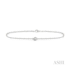 ASHI Bezel Set Petite Diamond Fashion Chain Bracelet 702E0PPTGWG