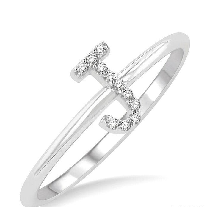 Parkplace Jewelers Block 'J' Initial Diamond Ring 365D9PPTSWG-J