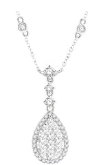 Parkplace Jewelers Pear Shape Halo Lovebright Diamond Necklace 99421PPFVNKWG