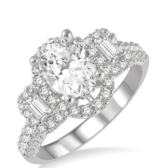 Parkplace Jewelers Oval Shape Semi-Mount Halo Diamond Engagement Ring 216L2PPFHWG-SM