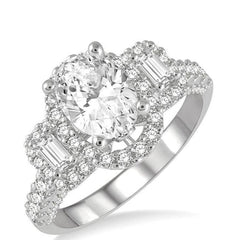 Parkplace Jewelers Oval Shape Semi-Mount Halo Diamond Engagement Ring 216L2PPFHWG-SM