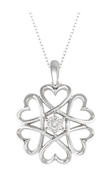 Parkplace Jewelers Silver Heart Shape Diamond Fashion Pendant 88779PPSSSLPD