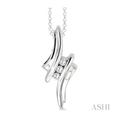 ASHI Silver 3 Stone Diamond Fashion Pendant 86168PPSXSLPD