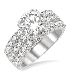 Parkplace Jewelers Round Shape Semi-Mount Diamond Engagement Ring 222L0PPFHWG-SM-1.75