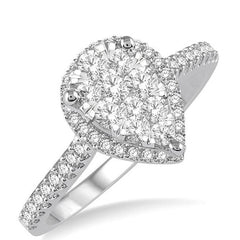 Parkplace Jewelers Pear Shape Halo Lovebright Essential Diamond Engagement Ring 126F3PPFVWP