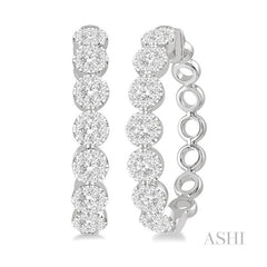 ASHI Lovebright Essential Diamond Hoop Earrings 905A1PPFGERWG